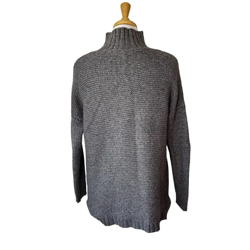 MARINE LAYER Chucky Wool Cotton Knit Turtleneck Sweater Dark Gray Size Small
